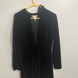 Express Black Velvet Romper